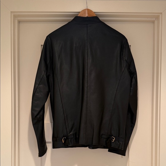 Paul Smith PS Black Lamb Leather Jacket Mens M Moto Zip Designer - Picture 7 of 11